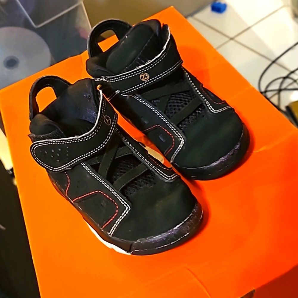 Nike Air Jordan 6-17-23 DM1158-003 Toddler Black/University Red Sneaker Shoes 8c